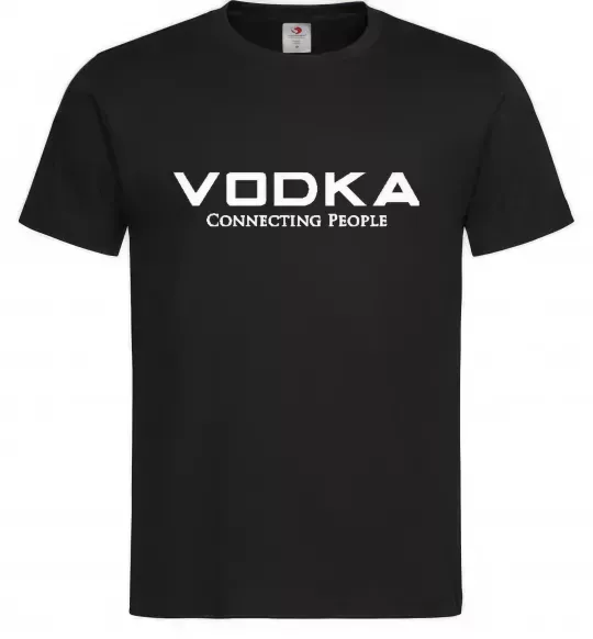 Чоловіча футболка VODKA-CONNECTING PEOPLE Чорний фото