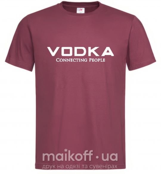 Чоловіча футболка VODKA-CONNECTING PEOPLE Бордовий фото