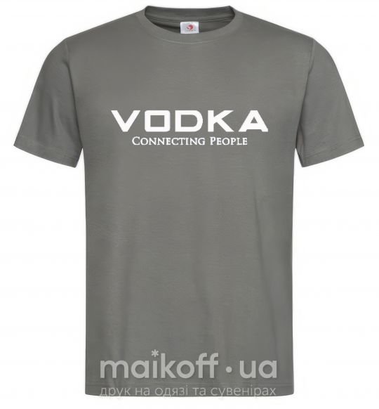 Чоловіча футболка VODKA-CONNECTING PEOPLE Графіт фото