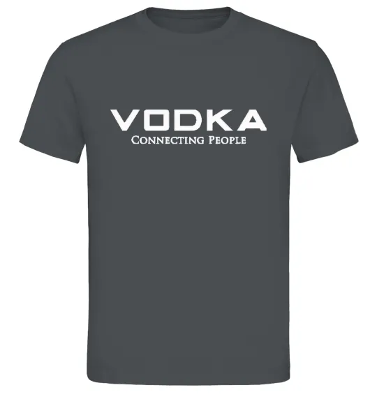 Чоловіча футболка VODKA-CONNECTING PEOPLE Графіт фото