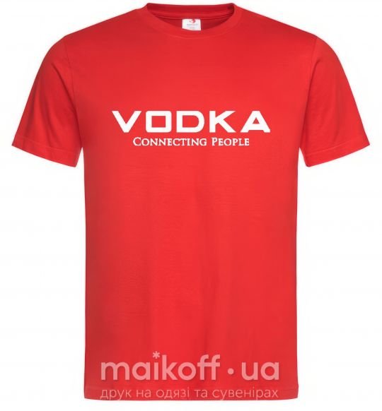 Мужская футболка VODKA-CONNECTING PEOPLE Красный фото