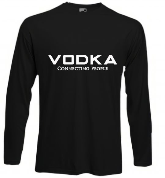 Лонгслів VODKA-CONNECTING PEOPLE Чорний фото