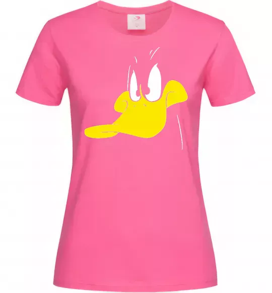 Жіноча футболка Качка Яскраво-рожевий фото