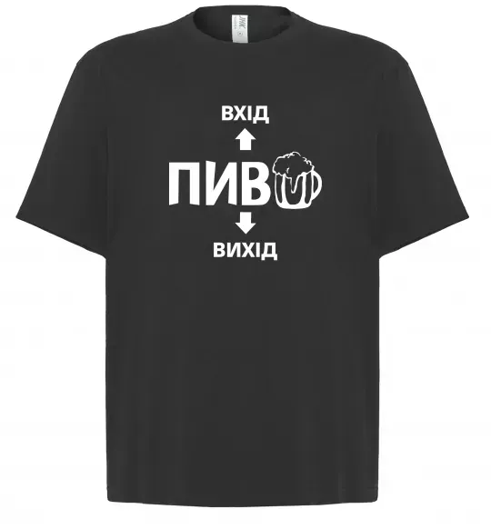 Футболка Оверсайз ПИВО Черный фото