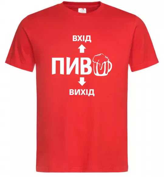 Мужская футболка ПИВО Красный фото