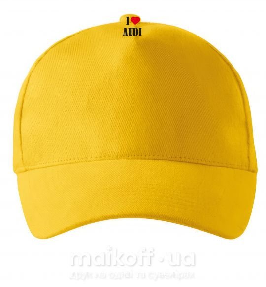 Кепка Надпись I LOVE AUDI Сонячно жовтий фото