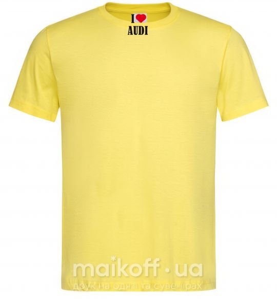 Мужская футболка Надпись I LOVE AUDI Лимонный фото