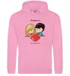 Мужская толстовка (худи) LOVE IS... Розовый фото