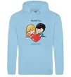 Мужская толстовка (худи) LOVE IS... Голубой фото