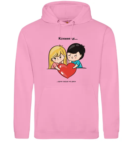 Женская толстовка (худи) LOVE IS... Розовый фото
