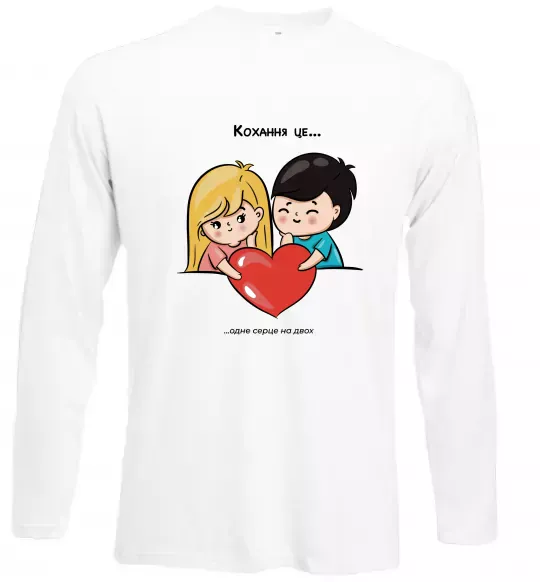Лонгслив LOVE IS... Белый фото