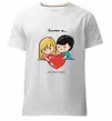 Мужская премиум футболка LOVE IS... Белый фото