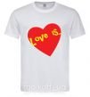 Мужская футболка LOVE IS... Белый фото