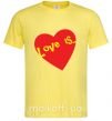 Мужская футболка LOVE IS... Лимонный фото