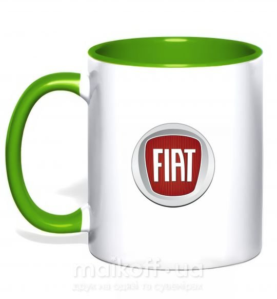 Чашка с цветной ручкой FIAT Зеленый фото