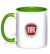 Чашка з кольоровою ручкою FIAT Зелений фото