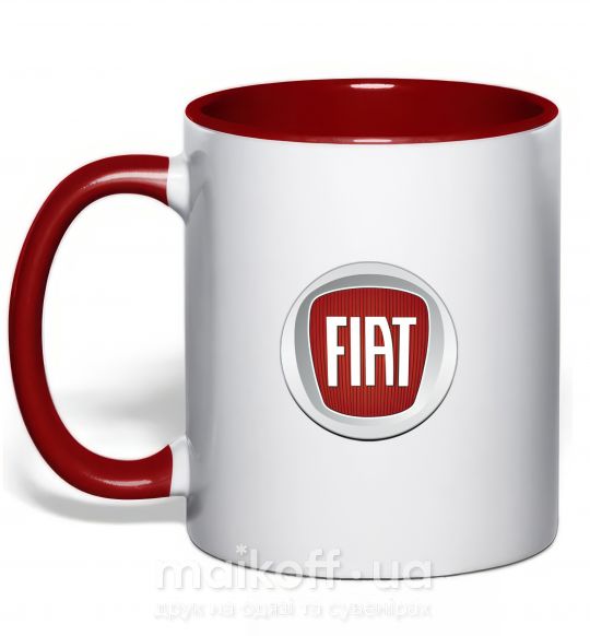 Чашка с цветной ручкой FIAT Красный фото