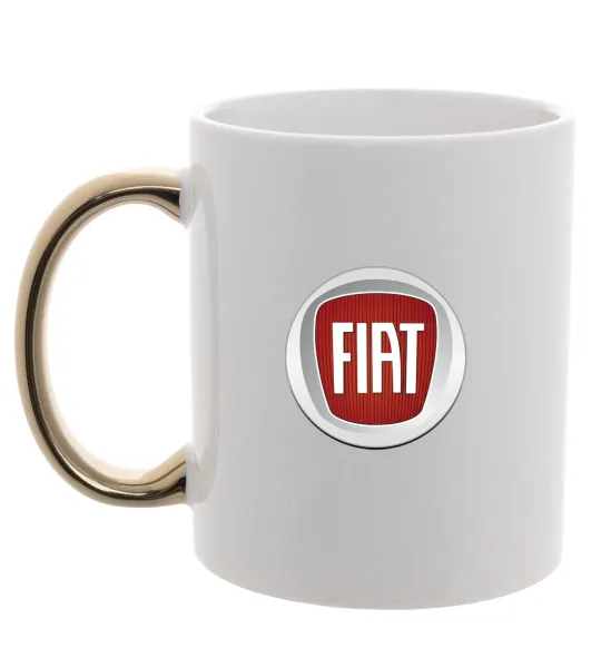 Чашка з кольоровою ручкою FIAT Золото фото