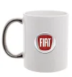 Чашка з кольоровою ручкою FIAT Срібло фото