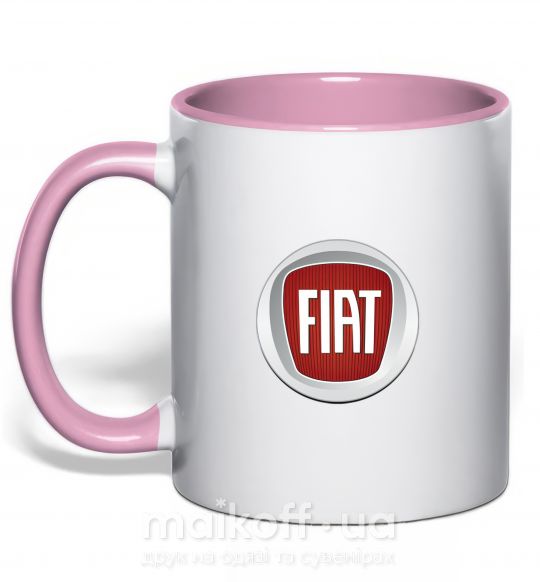 Чашка з кольоровою ручкою FIAT Ніжно рожевий фото