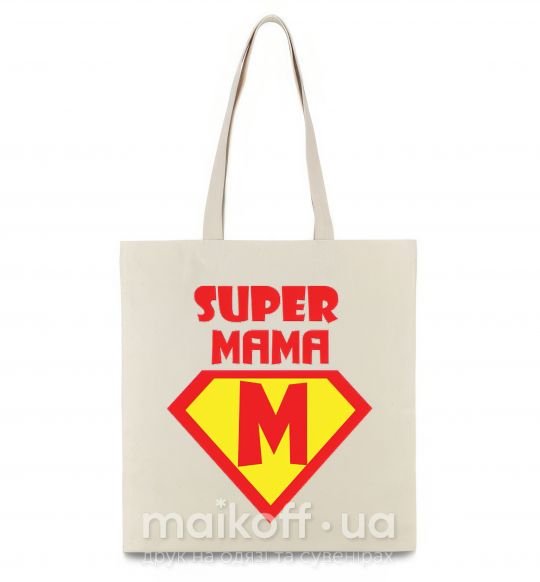 Эко-сумка SUPER MAMA Бежевый фото