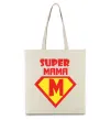Эко-сумка SUPER MAMA Бежевый фото