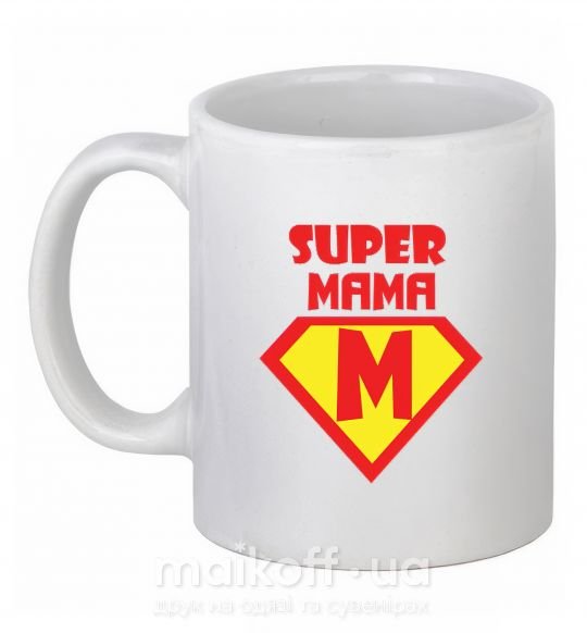 Чашка керамическая SUPER MAMA Белый фото