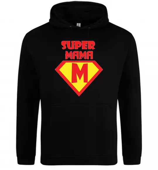 Жіноча толстовка (худі) SUPER MAMA Чорний фото