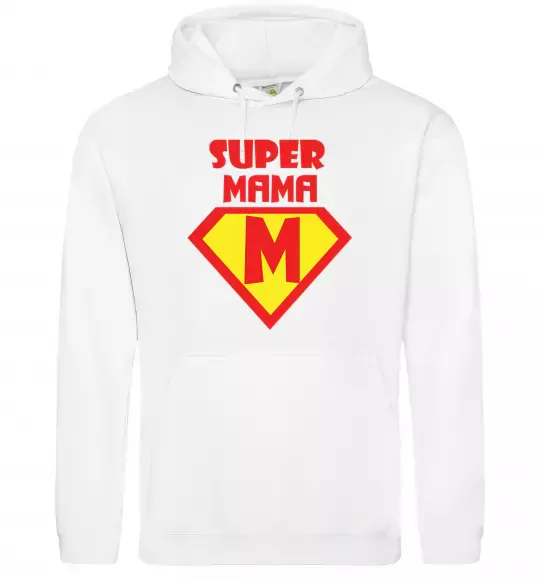 Жіноча толстовка (худі) SUPER MAMA Білий фото