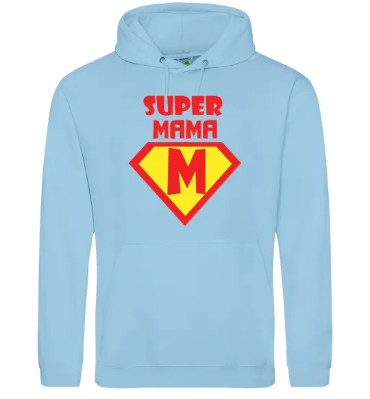 Жіноча толстовка (худі) SUPER MAMA Блакитний фото