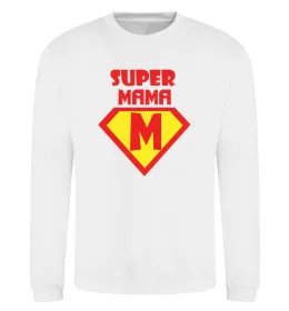 Свитшот SUPER MAMA Белый фото