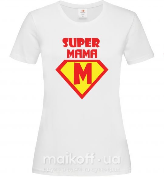 Женская футболка SUPER MAMA Белый фото