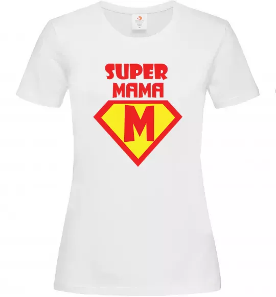 Женская футболка SUPER MAMA Белый фото