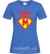 Жіноча футболка SUPER MAMA Яскраво-синій фото