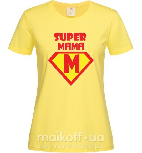 Жіноча футболка SUPER MAMA Лимонний фото