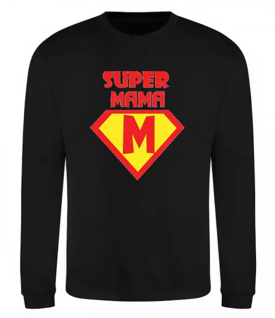 Свитшот SUPER MAMA Черный фото