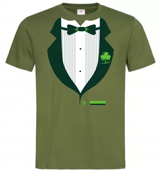Мужская футболка Ірландський костюм Оливковый фото