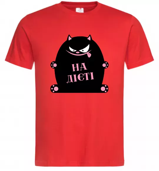 Мужская футболка На дієті Красный фото