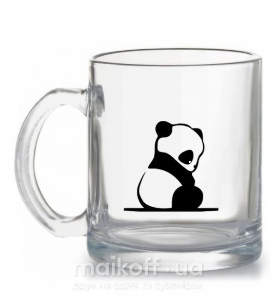 Чашка стеклянная ПАНДА ребёнок Прозрачный фото