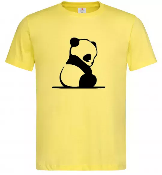 Чоловіча футболка ПАНДА дитинча Лимонний фото