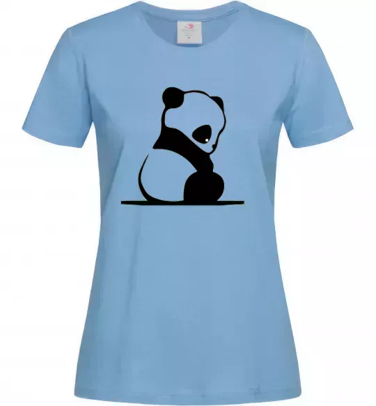Женская футболка ПАНДА дитинча Голубой фото