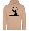 Мужская толстовка (худи) ПАНДА дитинча Песочный фото
