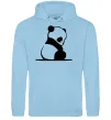 Жіноча толстовка (худі) ПАНДА дитинча Блакитний фото
