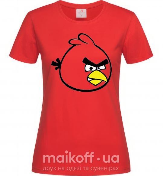 Женская футболка ANGRY BIRDS Рисунок Красный фото