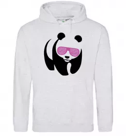 Женская толстовка (худи) PINK PANDA Серый меланж фото