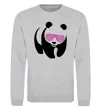 Світшот PINK PANDA Сірий меланж фото