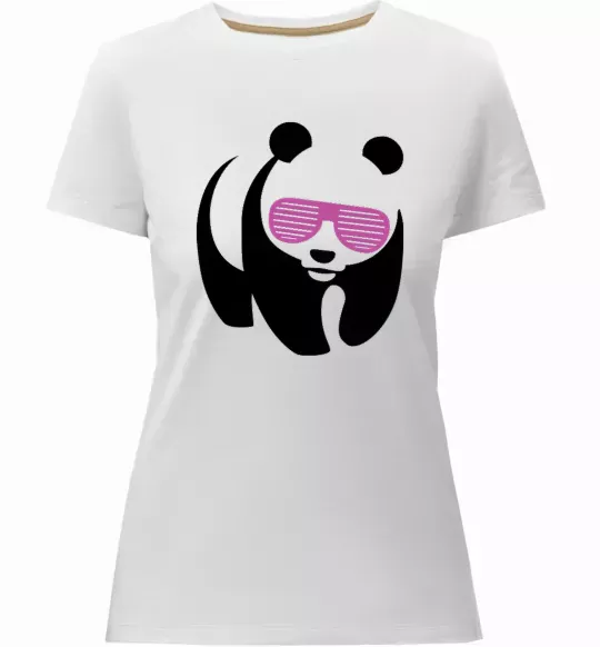Женская премиум футболка PINK PANDA Белый фото