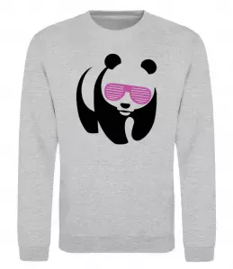 Свитшот PINK PANDA Серый меланж фото