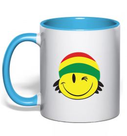 Чашка с цветной ручкой РАСТА СМАЙЛ Чашка с цветной ручкой РАСТА СМАЙЛ