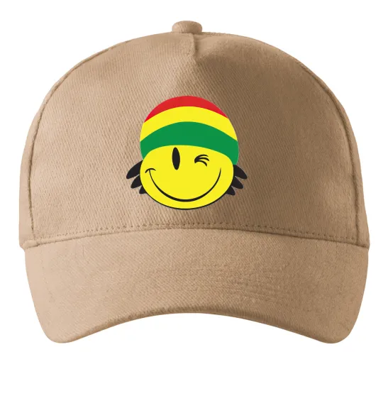 Кепка РАСТА СМАЙЛ Песочный фото